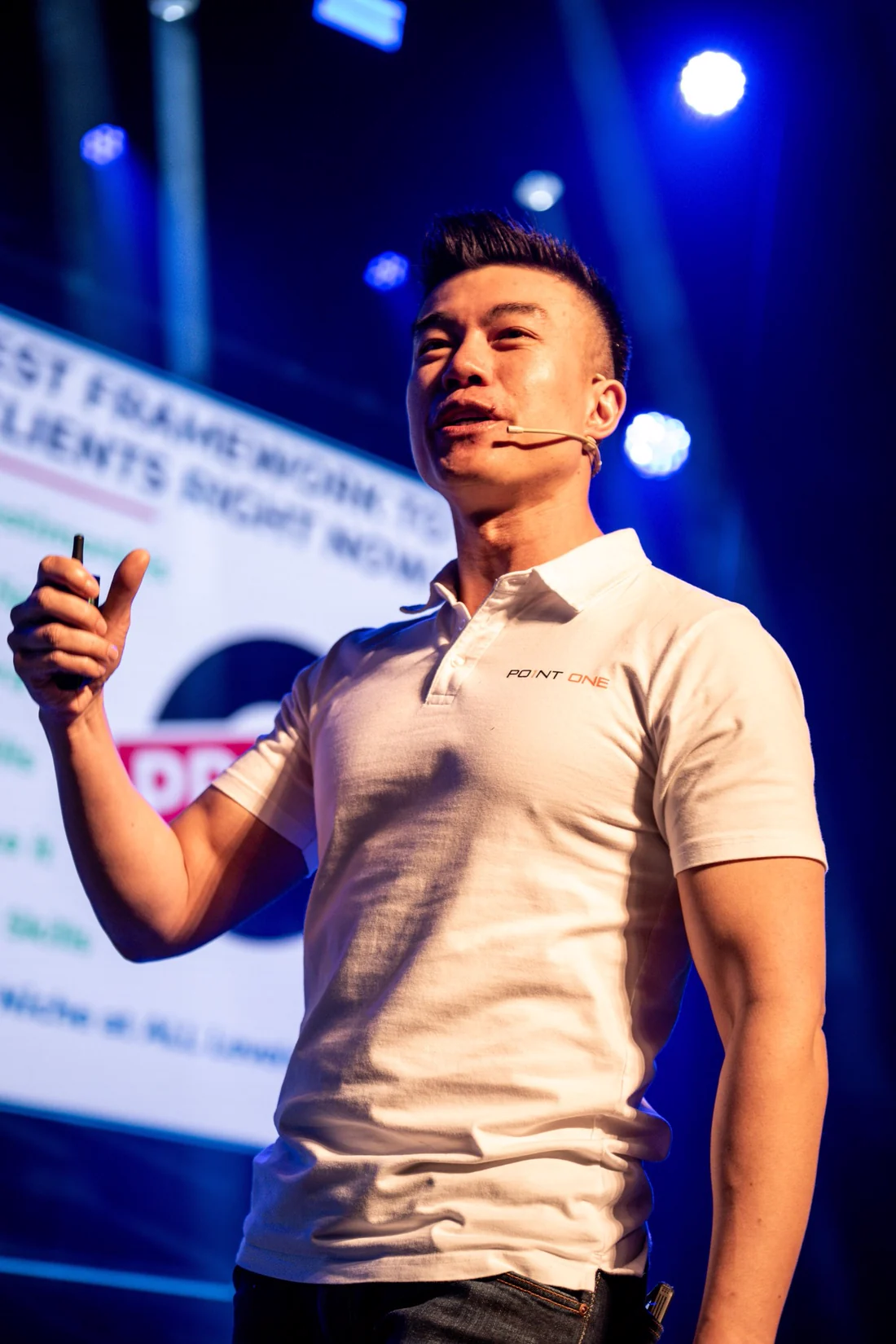 Richmond Dinh speaking on stage
